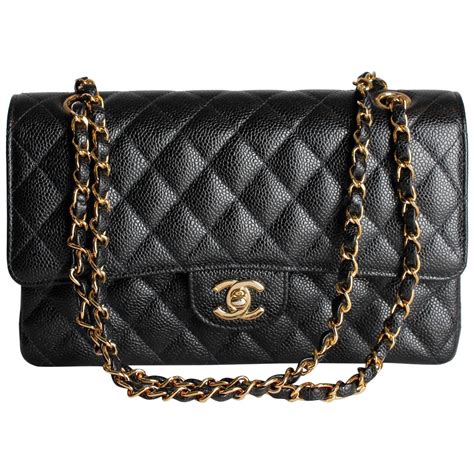 chanel black medium flap bag|chanel single flap bag price.